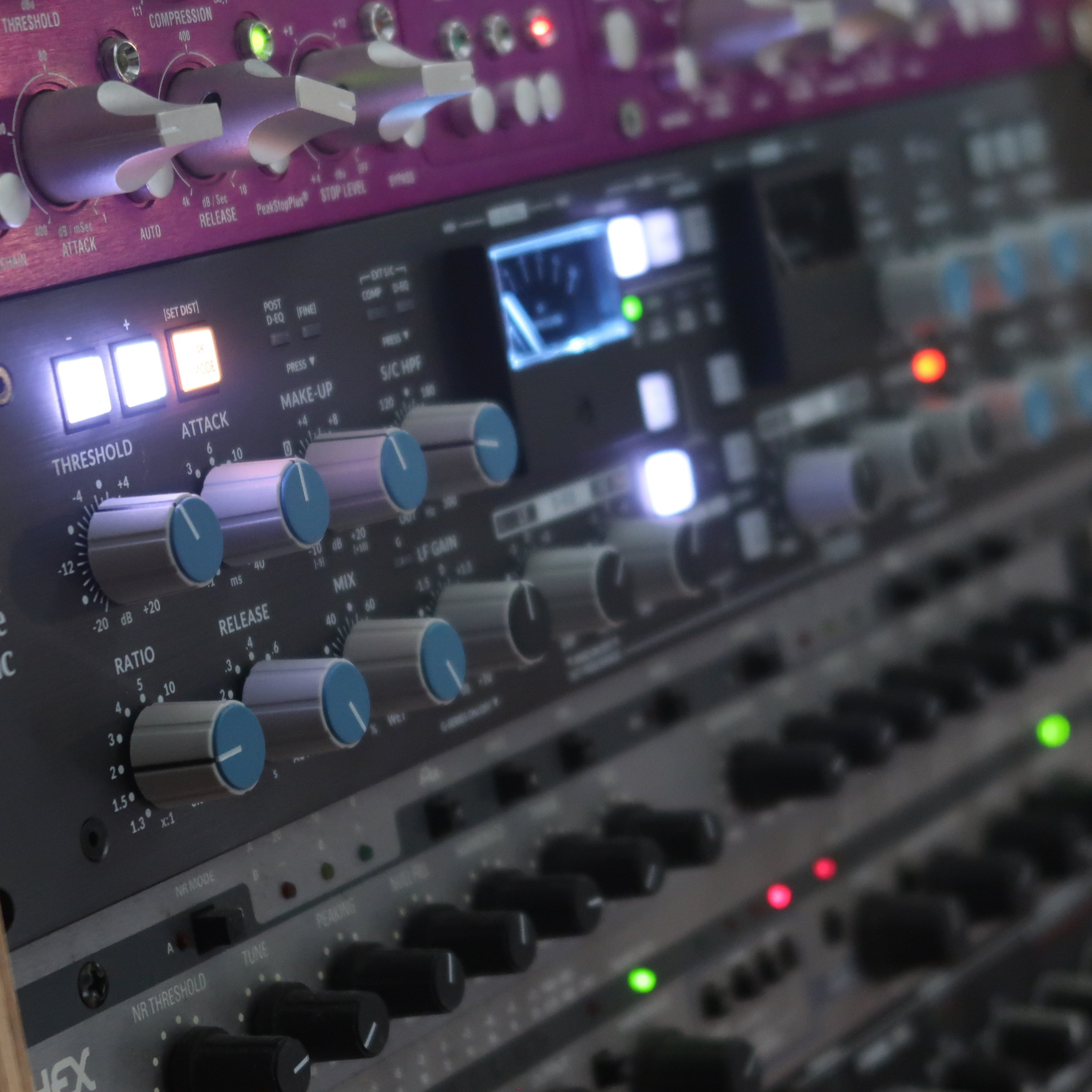 Studio outboard gear and rack equipment
